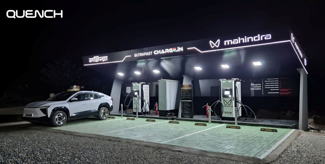 Mahindra ultrafast charging hub commissioned by Quench