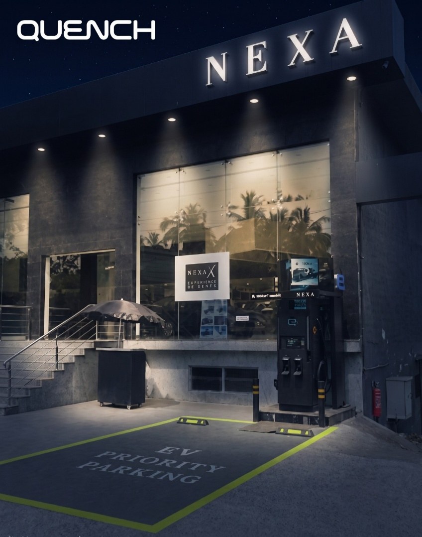 Nexa dealership EV priority parking with a Quench fast charger